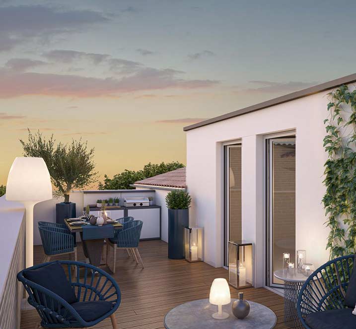 Immobilier Grande Terrasse Le Cybele Toulouse